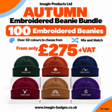Autumn Embroidered Beanie Bundle