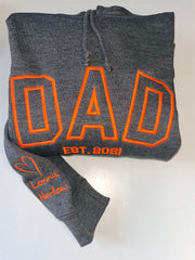 Father Day Hoodie - Dad Est… Personalised with kids names on sleeve