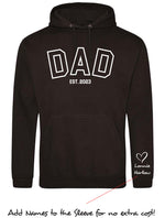 Father Day Hoodie - Dad Est… Personalised with kids names on sleeve