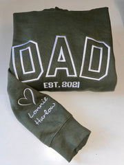Father Day Hoodie - Dad Est… Personalised with kids names on sleeve