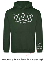 Father Day Hoodie - Dad Est… Personalised with kids names on sleeve