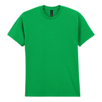 A bright green short-sleeve crewneck t-shirt displayed flat against a solid white background.