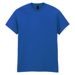 A classic royal blue short-sleeve crewneck t-shirt displayed flat against a solid white background.