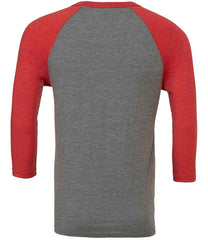 CV3200 Grey/Red Triblend Back