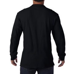 Premium Cotton Long Sleeve Double Pique Polo Shirt