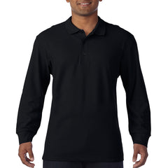 Premium Cotton Long Sleeve Double Pique Polo Shirt