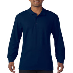 Premium Cotton Long Sleeve Double Pique Polo Shirt