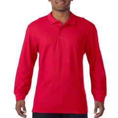 Premium Cotton Long Sleeve Double Pique Polo Shirt