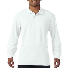 Premium Cotton Long Sleeve Double Pique Polo Shirt