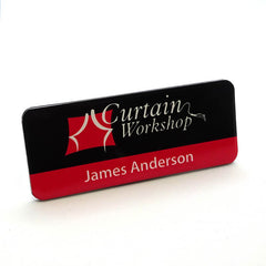 Full colour printed name badge with magnetic fixing