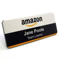 Magnetic name badge printed in full colour 
