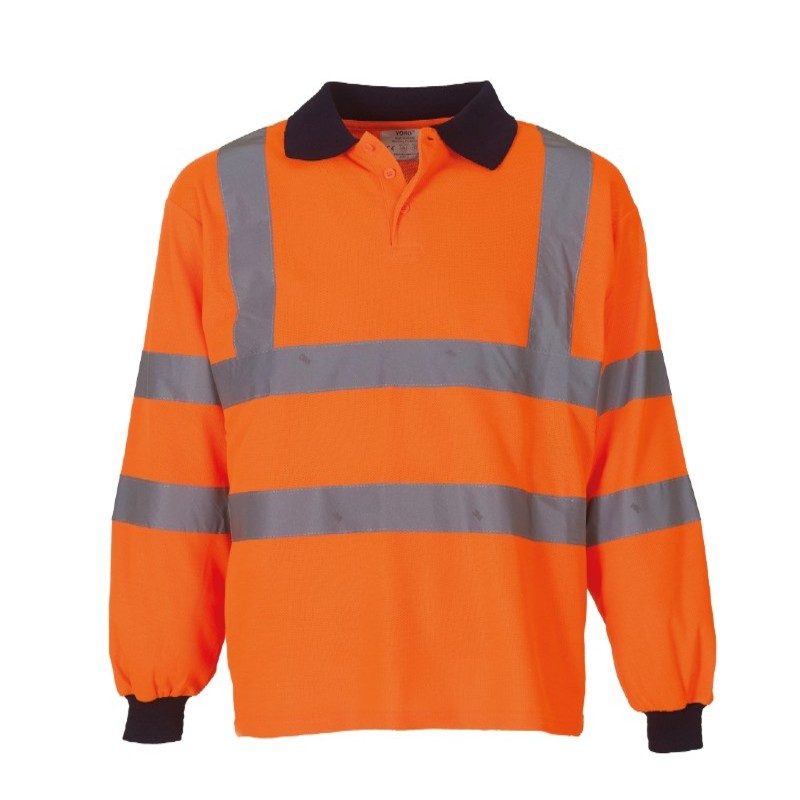Hi-Vis Long Sleeve Polo Shirt