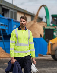 Hi-Vis Long Sleeve Polo Shirt