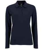 02083 - Ladies Perfect Long Sleeve Pique Polo Shirt