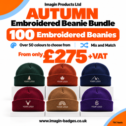 Autumn Embroidered Beanie Bundle
