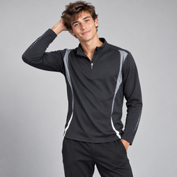 SR178M - Unisex Zip Neck Trial Training Top