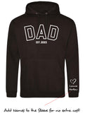 Father Day Hoodie - Dad Est… Personalised with kids names on sleeve