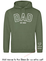 Father Day Hoodie - Dad Est… Personalised with kids names on sleeve