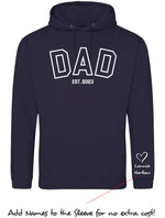 Father Day Hoodie - Dad Est… Personalised with kids names on sleeve
