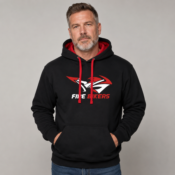 Fife Bikers Contrast Hooded Sweatshirt