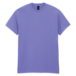 A light purple short-sleeve crewneck t-shirt displayed flat against a solid white background.