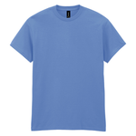 A light Carolina blue short-sleeve crewneck t-shirt displayed flat against a solid white background.