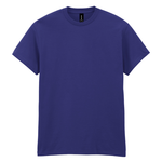A solid cobalt short-sleeve crewneck t-shirt displayed flat against a plain white background.