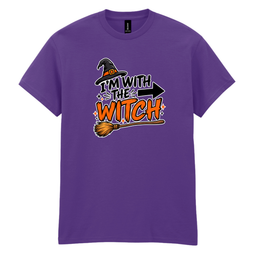 I'm With The Witch - Unisex Halloween T-Shirt