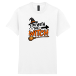 I'm With The Witch - Unisex Halloween T-Shirt