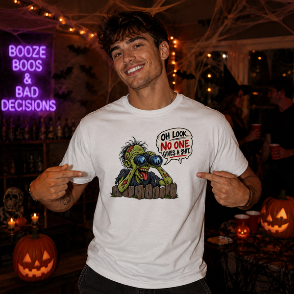 Oh look no one gives a shit – Unisex Halloween T-Shirt