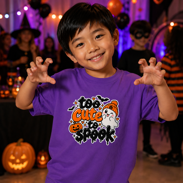 Too Cute To Spook – Kids Halloween T-Shirt
