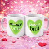 brat heart with name - Customisable Mug