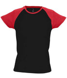 11195 - Ladies Milky Contrast Baseball T-Shirt