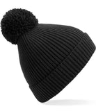 BB382 - Engineered Knit Ribbed Pom Pom Beanie
