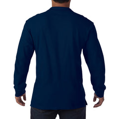 Premium Cotton Long Sleeve Double Pique Polo Shirt