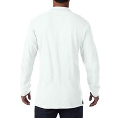 Premium Cotton Long Sleeve Double Pique Polo Shirt