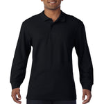 Premium Cotton Long Sleeve Double Pique Polo Shirt