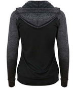 JC058 Black/Black Slate Melange Back