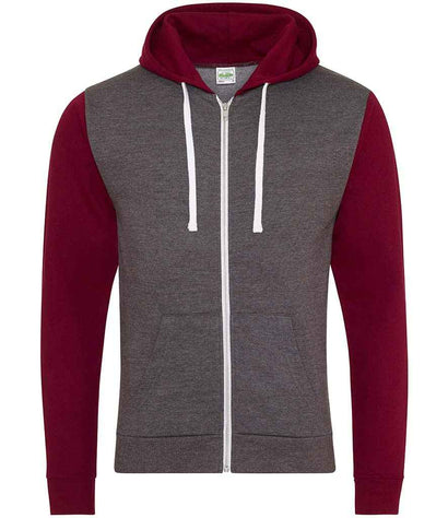 JH059 Charcoal/Burgundy Front