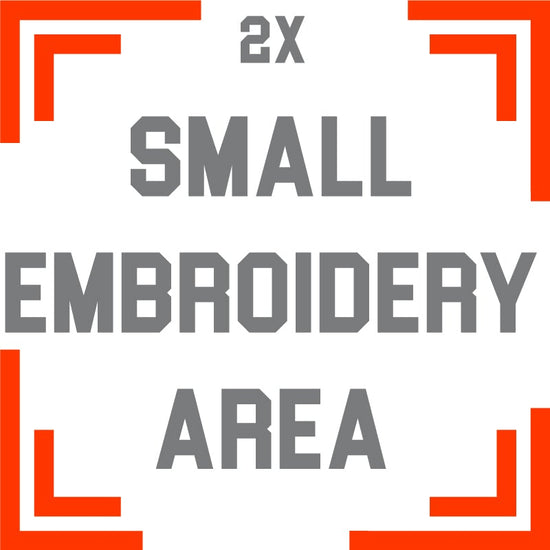 Embroidery Area - Back - Small - 2 logos