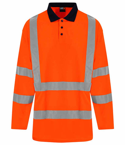 Hi-Vis Long Sleeve Polo Shirt