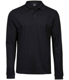 T1406 - Luxury Stretch Long Sleeve Polo Shirt