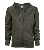T5436 - Ladies Fashion Zip Hooded Sweatshirt