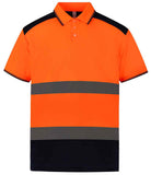 YK017 - Two Tone Short Sleeve Polo Shirt