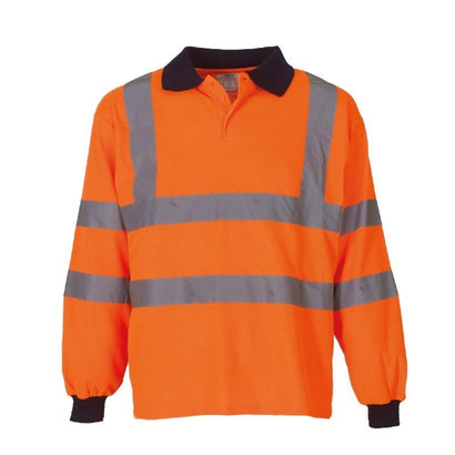Hi-Vis Long Sleeve Polo Shirt